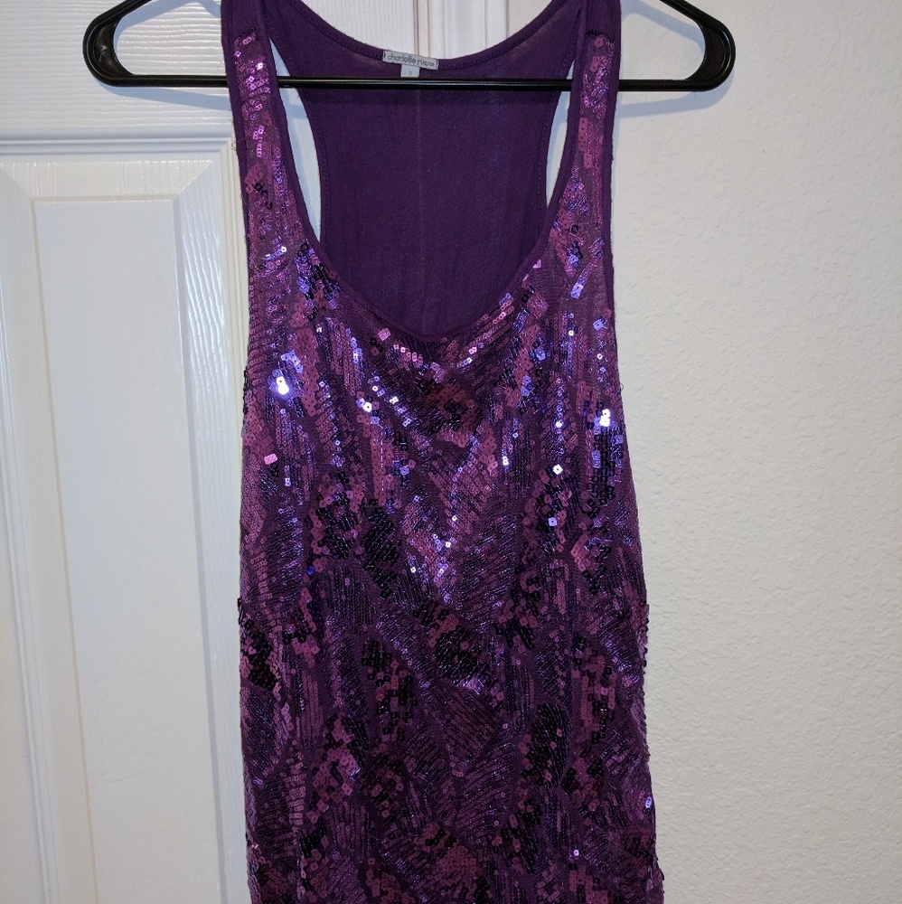 Sequined tank top